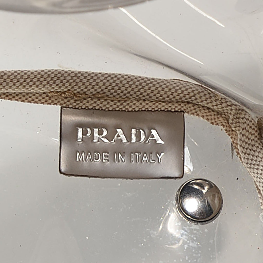 Vintage Prada Plexiglas Framed Crystal Kiss Lock Bag