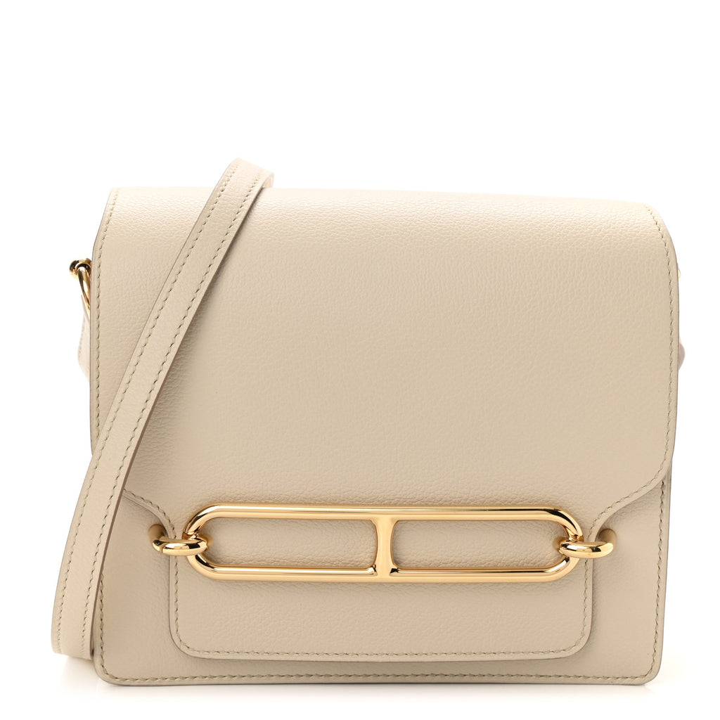 Hermès Evercolour Mini Roulis Bag Craie Gold Hardware