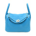 Hermès Lindy 26 Way Bag Taurillion Clemence Leather Turquoise Blue