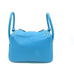 Hermès Lindy 26 Way Bag Taurillion Clemence Leather Turquoise Blue