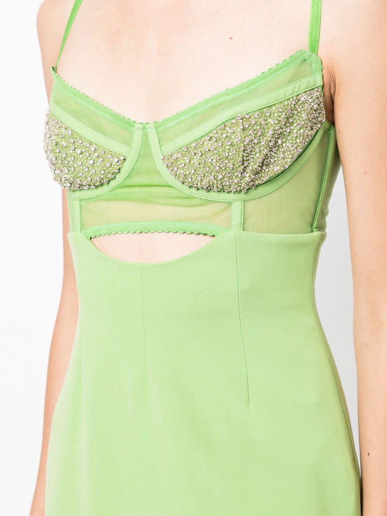 Rachel Gilbert Hartley Mini Dress Green (For Hire)