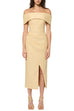 Manning Cartel Almond Off Shoulder Midi Dress (For Hire)