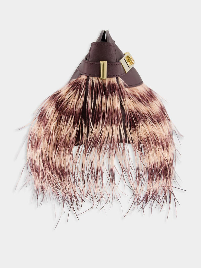 Ferragamo Hug Bag Ostrich Feathers