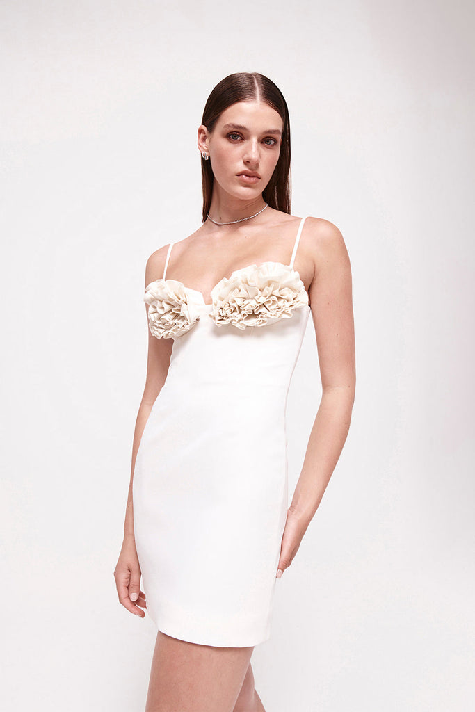 Rachel Gilbert Margot Mini Dress Coconut (For Hire)