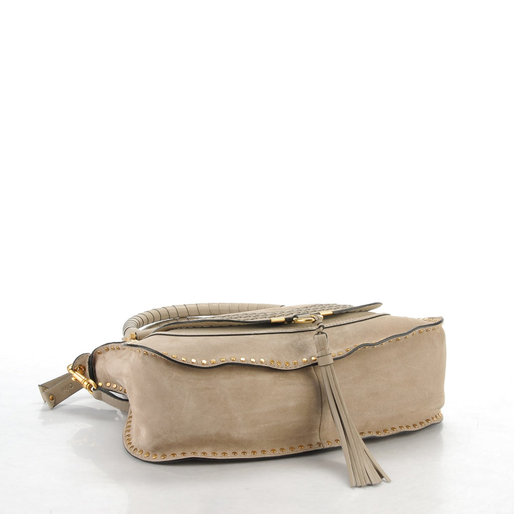 Chloé Medium Marcie Bag Grey Suede