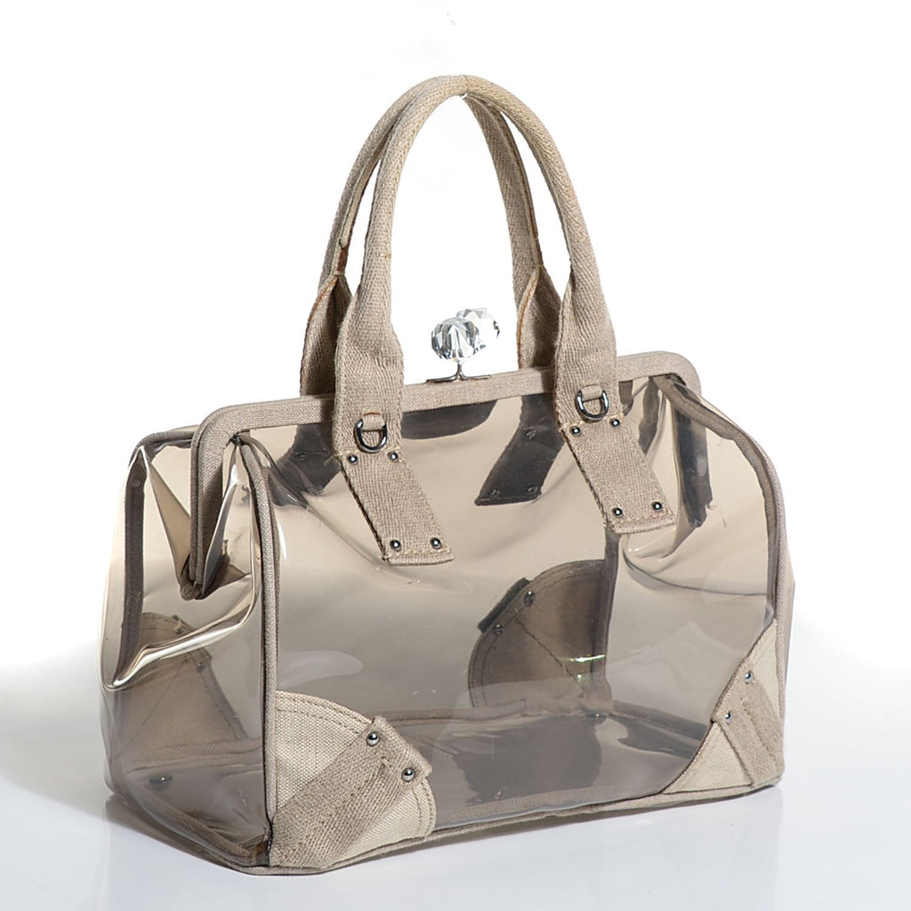 Vintage Prada Plexiglas Framed Crystal Kiss Lock Bag