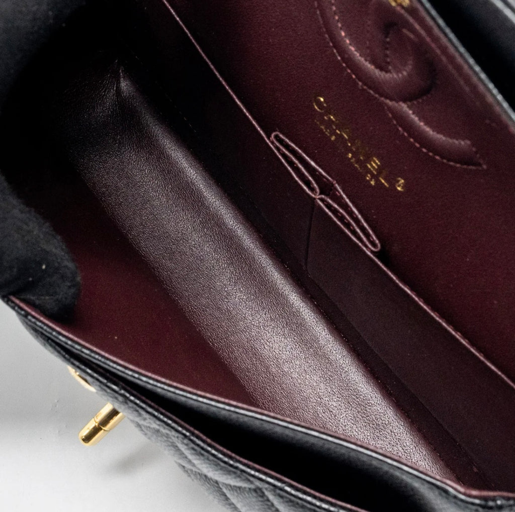 Chanel Timeless Classic 2.55 Double Flap Medium Bag Caviar Gold Hardware