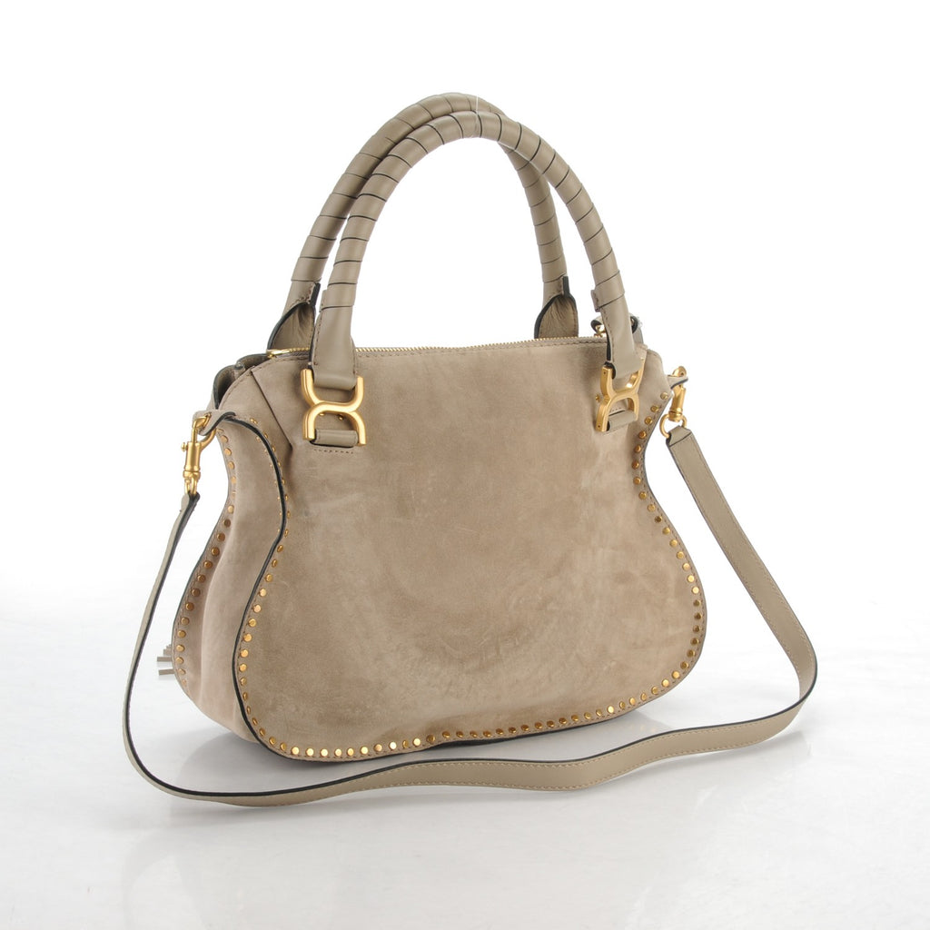 Chloé Medium Marcie Bag Grey Suede