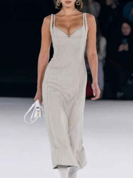 Jacquemus La Robe Valerie Corset Midi Dress (For Hire)