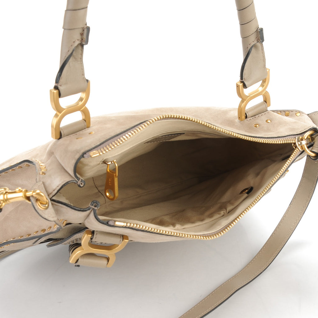 Chloé Medium Marcie Bag Grey Suede