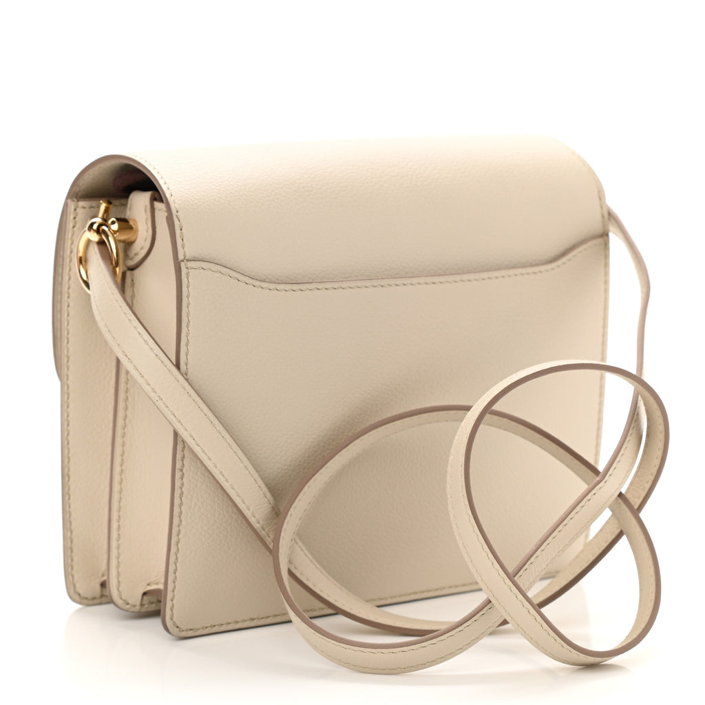 Hermès Evercolour Mini Roulis Bag Craie Gold Hardware