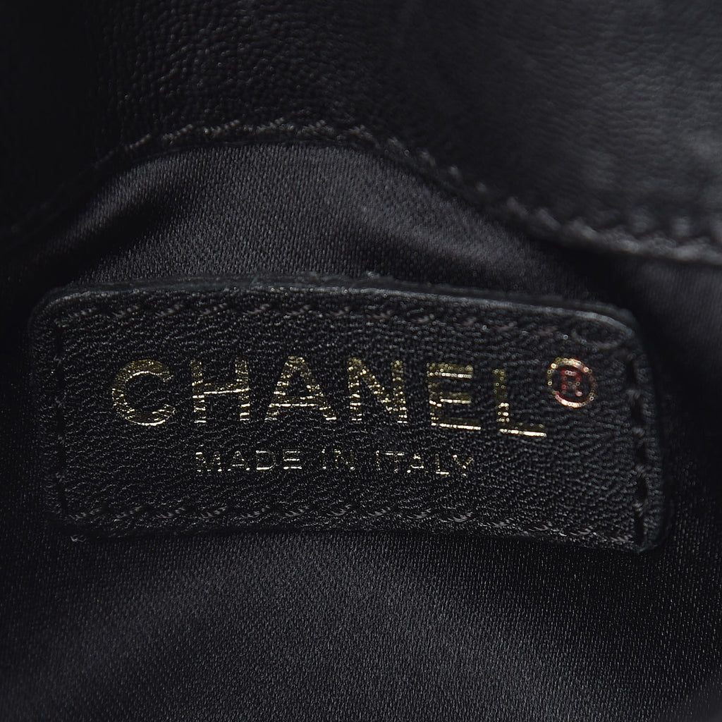 Chanel Vintage Patent Lace Mini Kiss Lock Double Bag Black