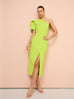 Acler Rogeron Midi Dress Citron (For Hire)
