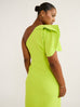 Acler Rogeron Midi Dress Citron (For Hire)