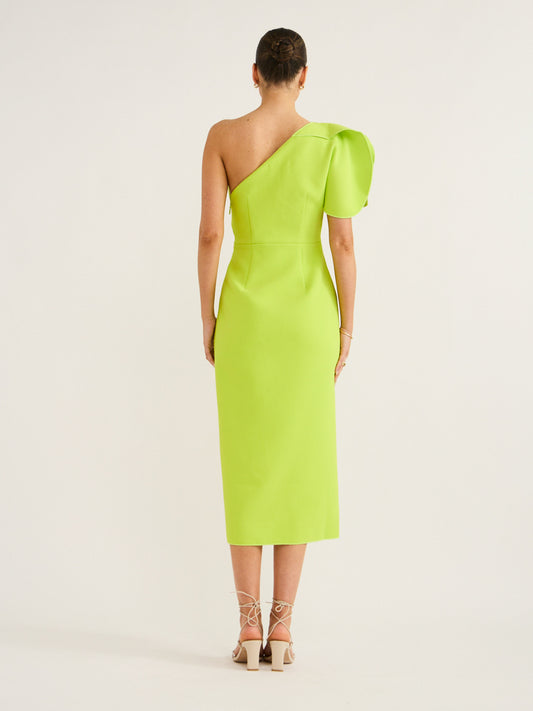 Acler Rogeron Midi Dress Citron (For Hire)