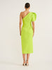 Acler Rogeron Midi Dress Citron (For Hire)