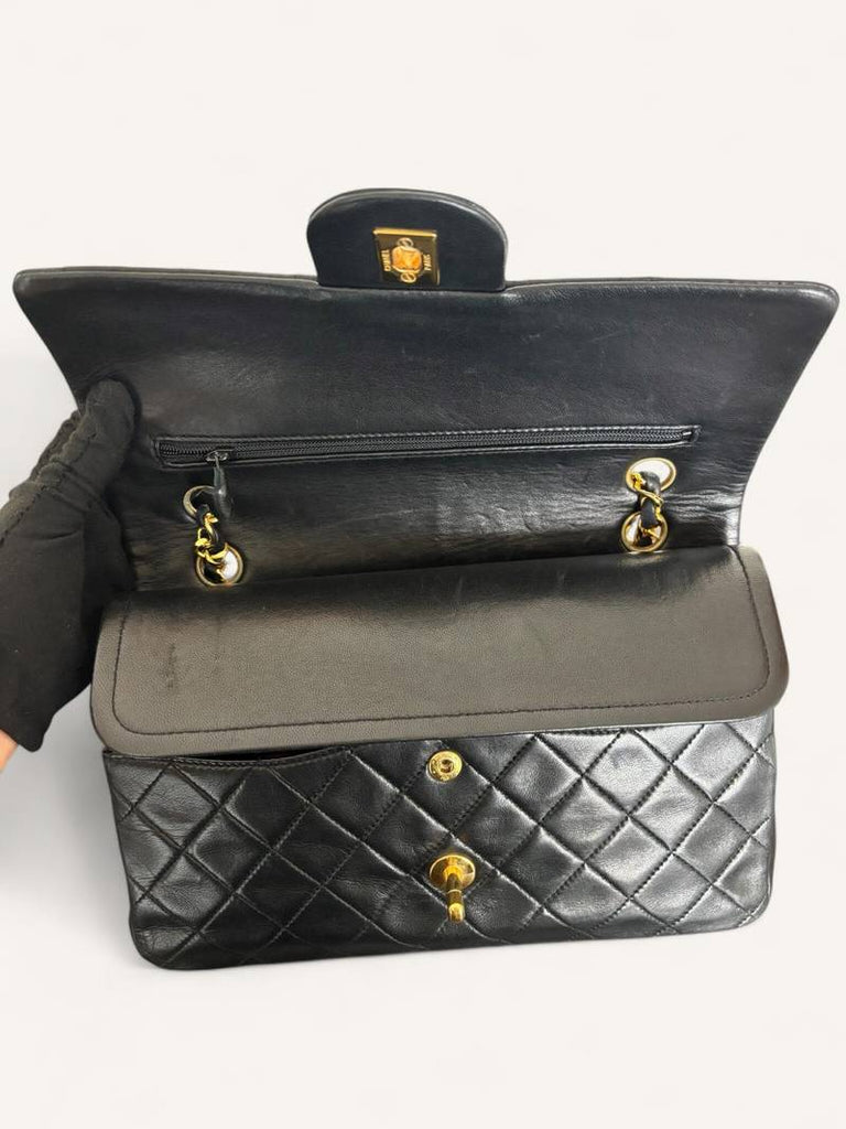 Chanel Classic Medium Double Flap Lambskin 24K Gold H/W