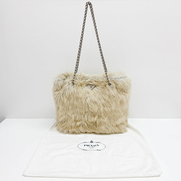 Prada Faux Fur Tote Bag