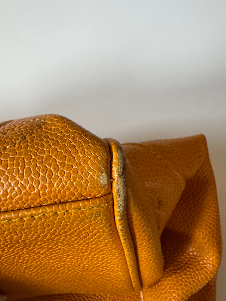 Chanel Yellow Large Caviar Leather Executive Tote Bag