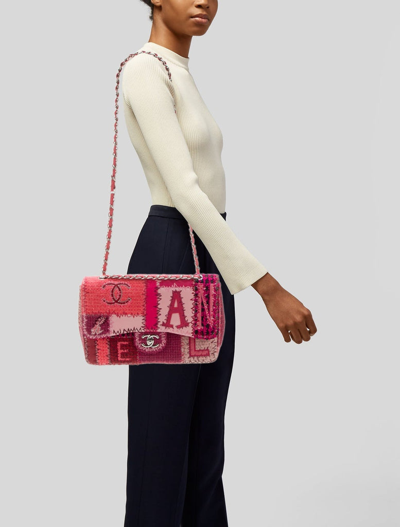 Chanel Pink Patchwork Classic Flap Jumbo