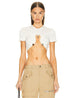 Christopher Esber Quartz Ruched Top Milk (For Hire)