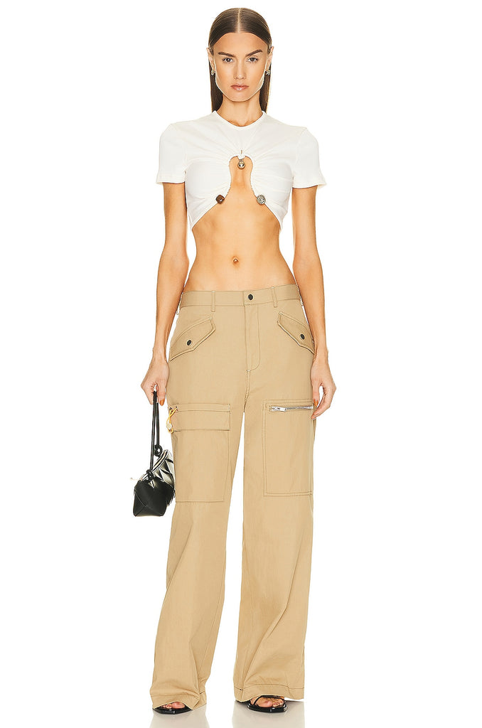 Christopher Esber Quartz Ruched Top Milk (For Hire)