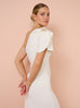 Acler Rogeron Midi Dress Ivory (For Hire)