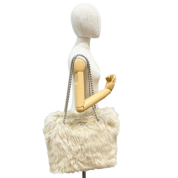 Prada Faux Fur Tote Bag