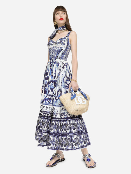 Dolce & Gabbana Majolica Bustier Dress (For Hire)