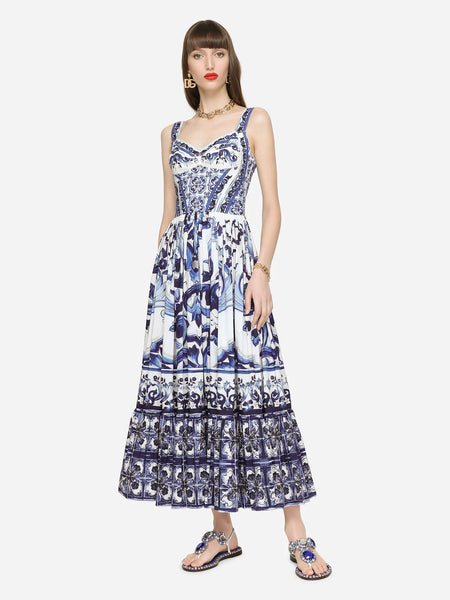 Dolce & Gabbana Majolica Bustier Dress (For Hire)