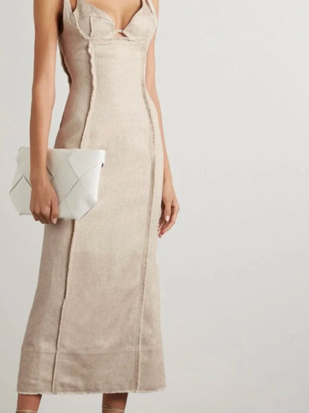 Jacquemus La Robe Valerie Corset Midi Dress (For Hire)