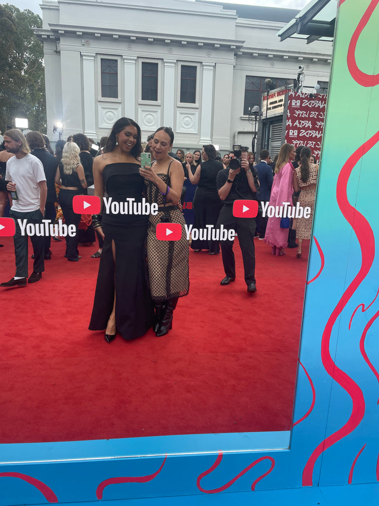 Rachel Gilbert Black Off Shoulder Gown (For Hire)