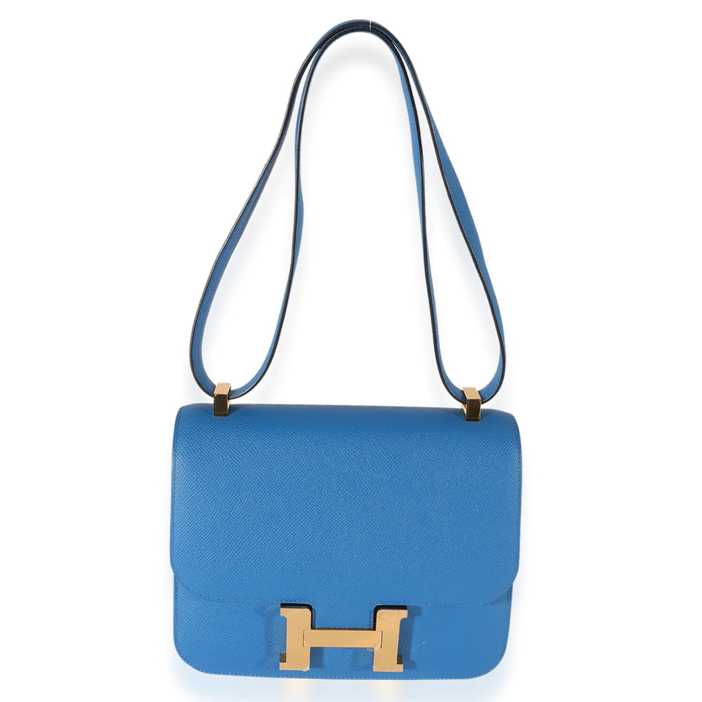 Hermes Constance 24 Blue Zellige Epsom Leather Gold Hardware