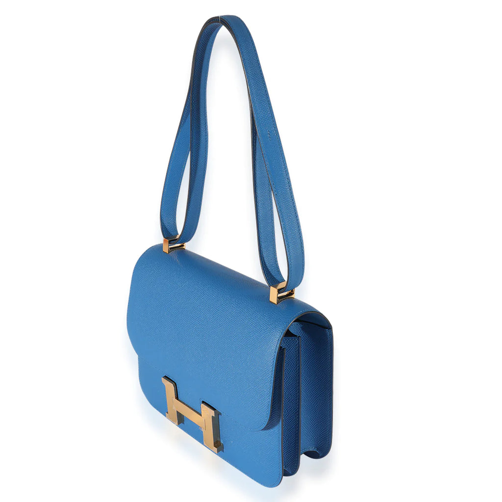 Hermes Constance 24 Blue Zellige Epsom Leather Gold Hardware