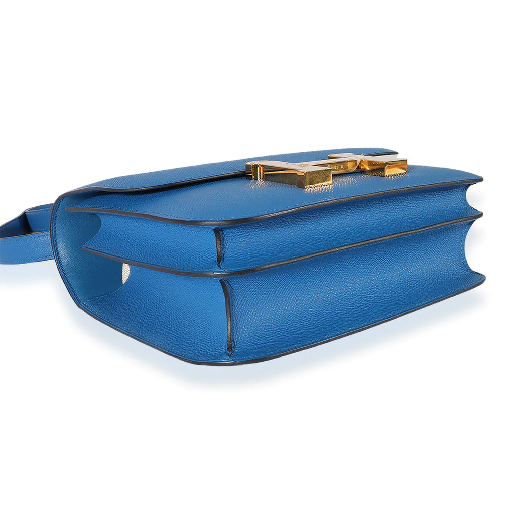 Hermes Constance 24 Blue Zellige Epsom Leather Gold Hardware