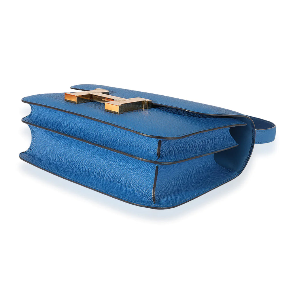 Hermes Constance 24 Blue Zellige Epsom Leather Gold Hardware