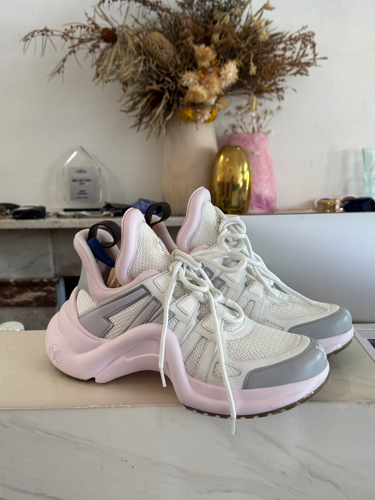 Louis Vuitton Archlight Sneakers Limited Edition Pink and Grey