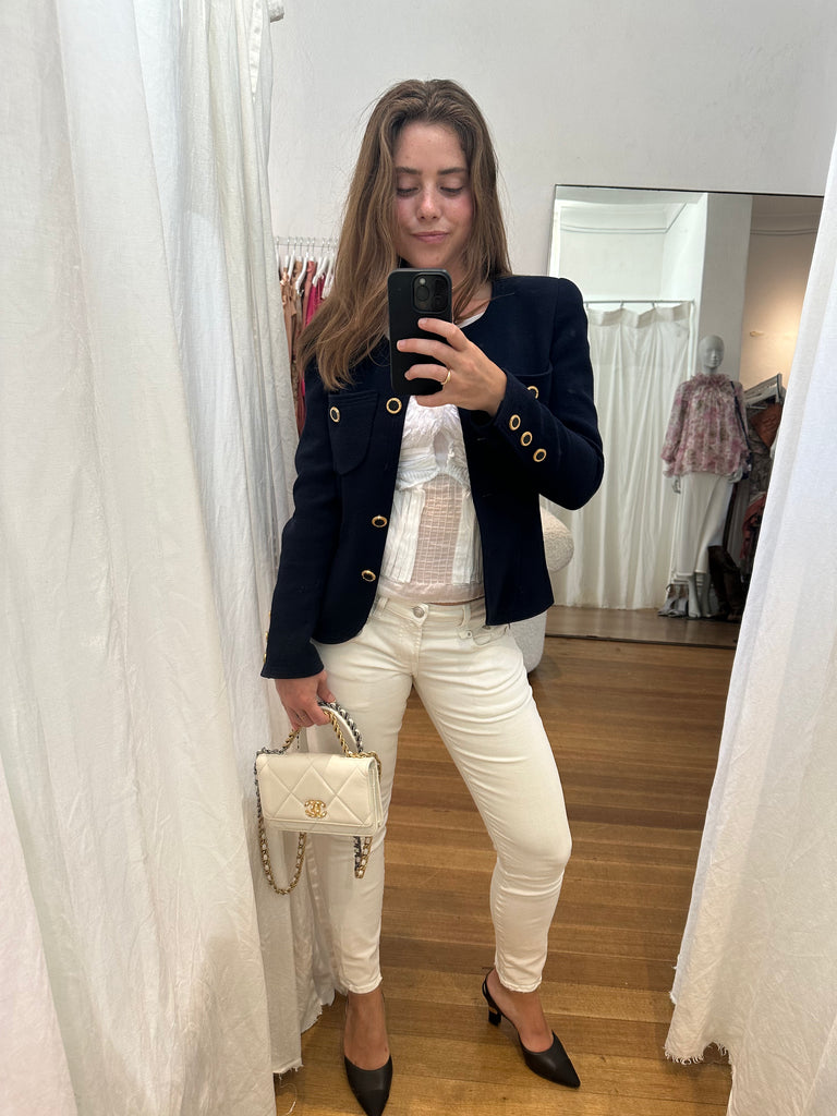 Chanel 19 Wallet On Chain Bag White Lambskin