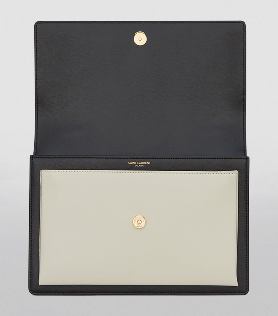 Saint Laurent Medium Sunset Bag Cream Black Gold Hardware