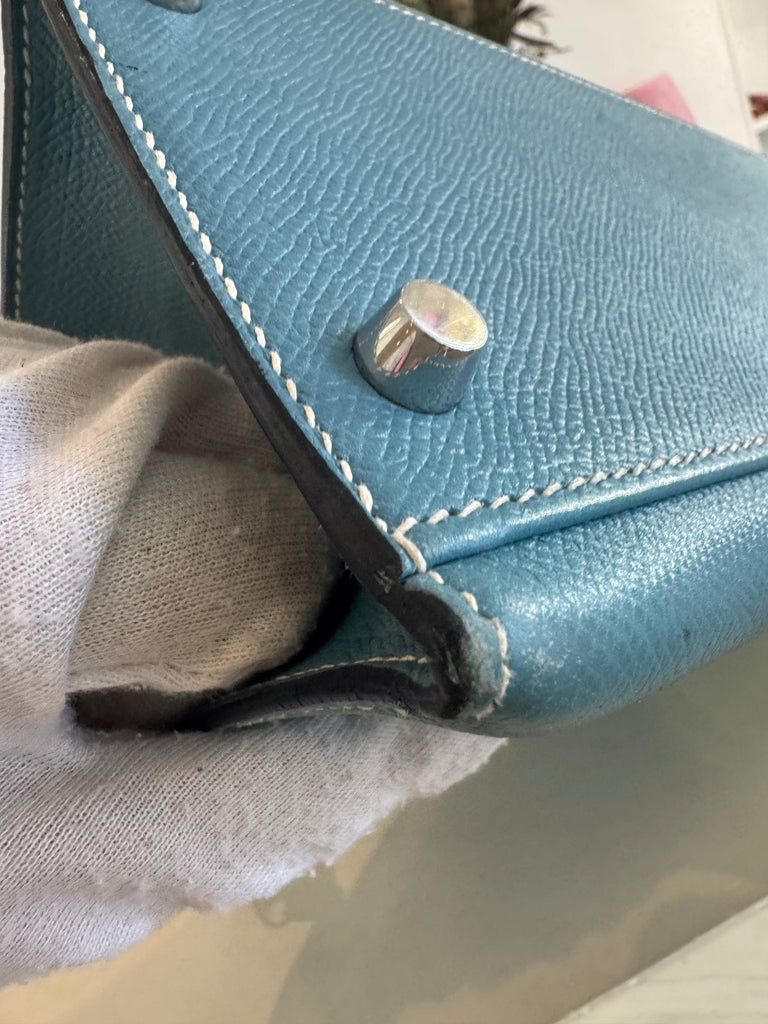 Hermes Kelly 40 Blue Jean Epsom Bag