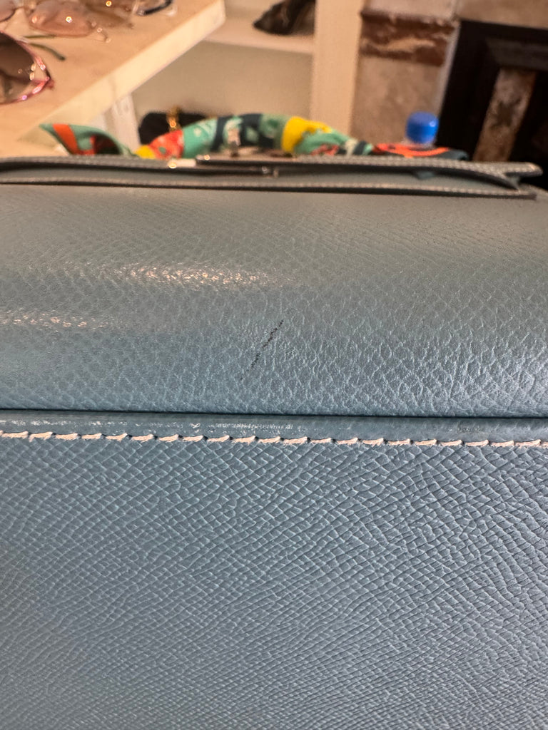 Hermes Kelly 40 Blue Jean Epsom Bag