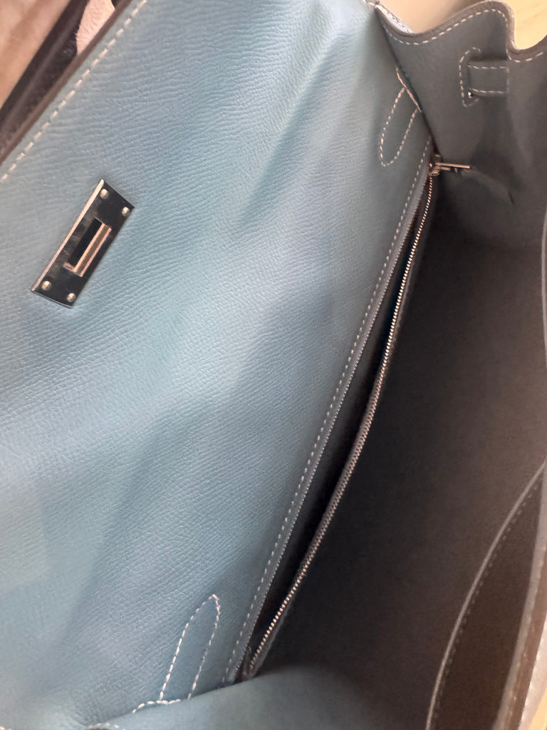 Hermes Kelly 40 Blue Jean Epsom Bag