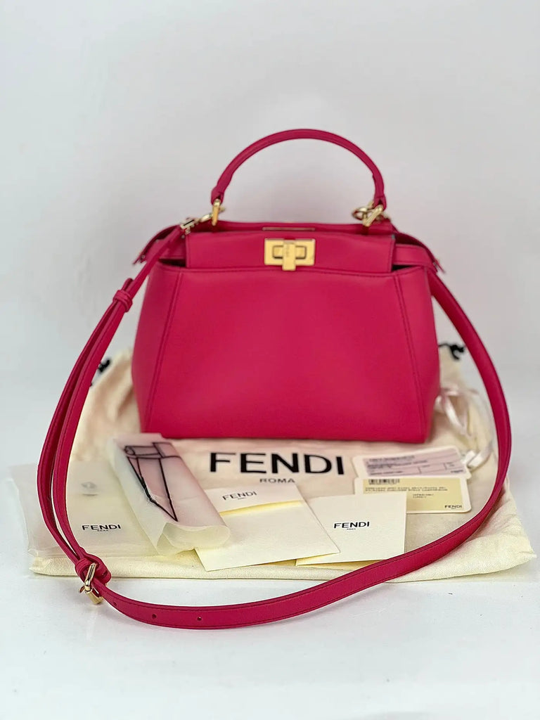 Fendi Peekaboo Mini Bag Fuchsia