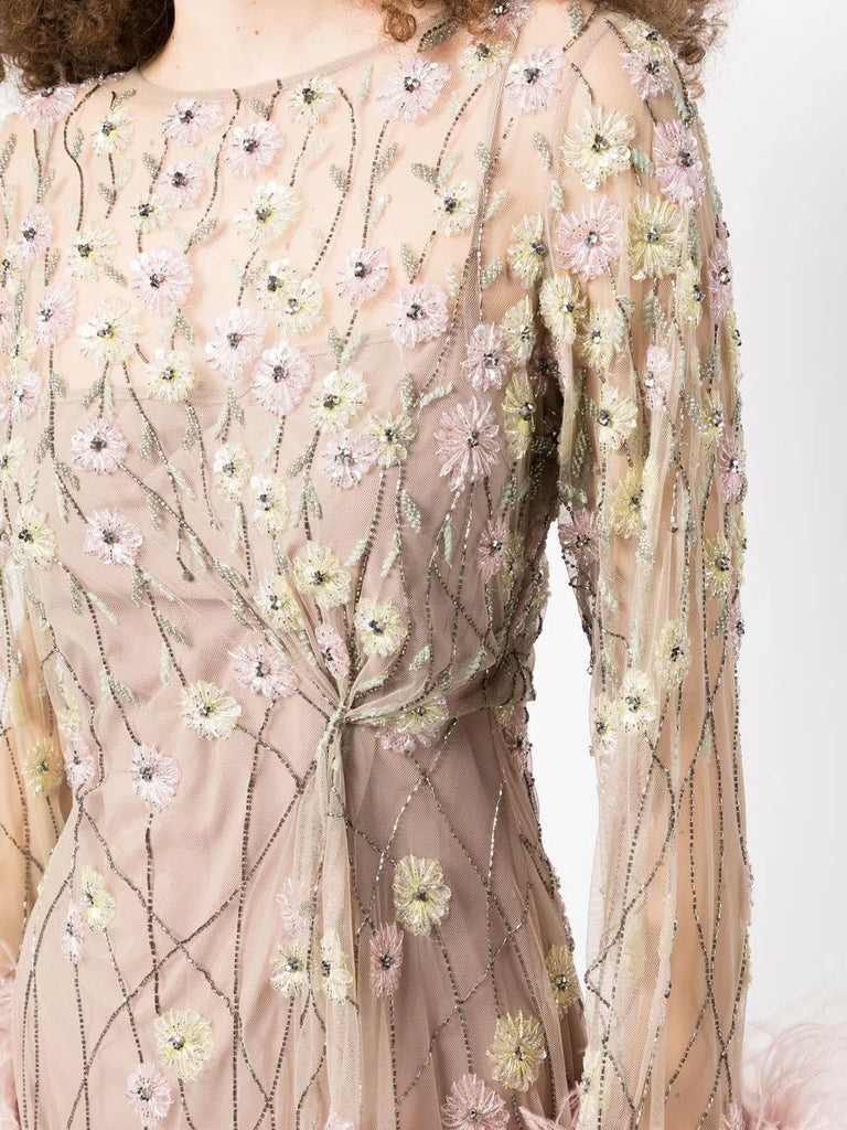 Rachel Gilbert Lennox Mini Dress Pink Nude (For Hire)