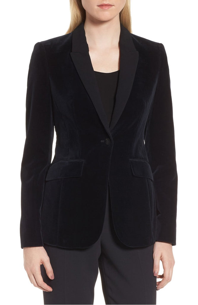 Hugo Boss French Navy Velvet Tuxedo Jacket and Pant Set (For Hire)