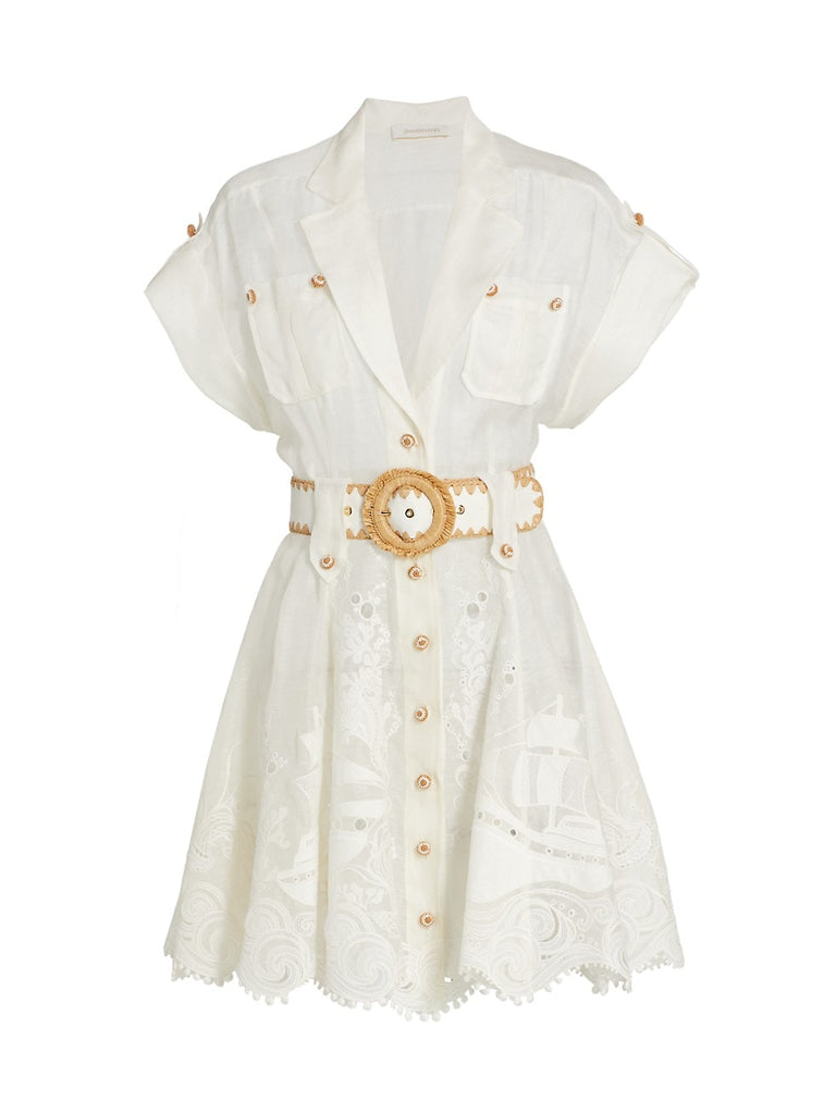 Zimmermann Postcard Embroidered Mini Dress (For Hire)