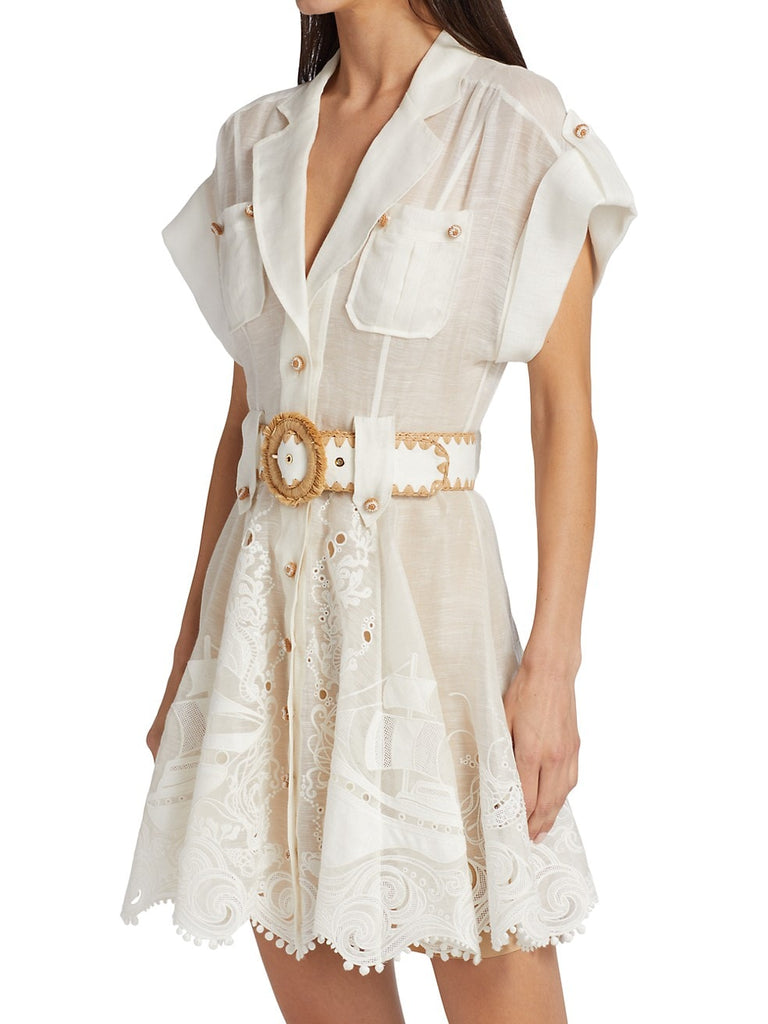 Zimmermann Postcard Embroidered Mini Dress (For Hire)