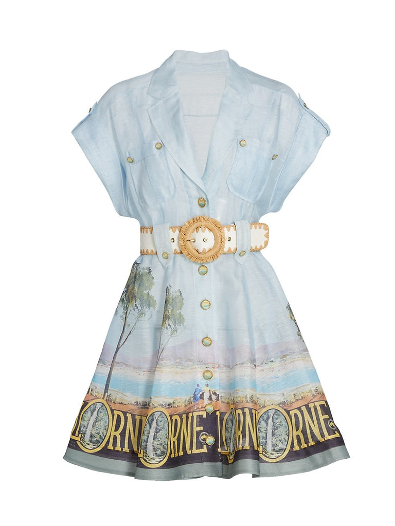 Zimmermann Postcard Shirt Mini Dress (For Hire)