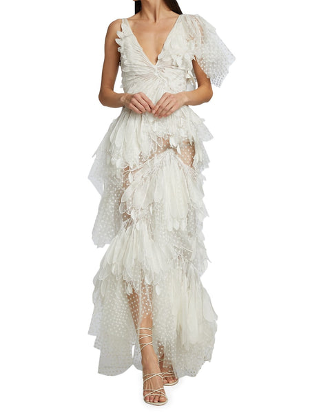 zimmermann rhythmic asymmetric dress Zimmermann Rhythmic Asymmetric organza midi dress Zimmermann