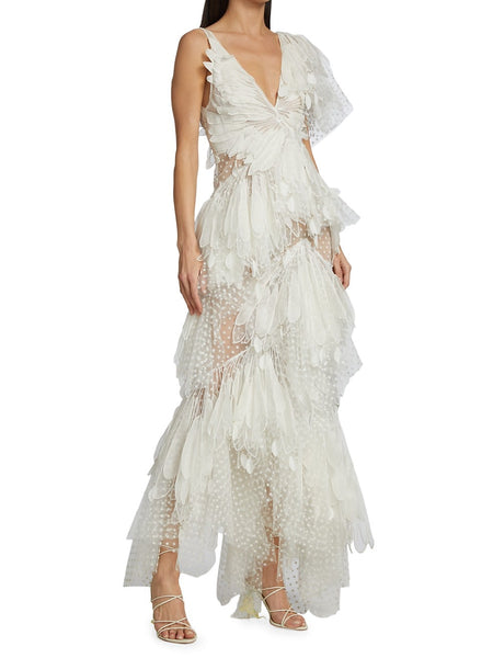 Zimmermann Rhythmic Fluted Gown (For Hire)